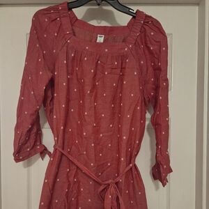 Old Navy Red Long Sleeve Dress